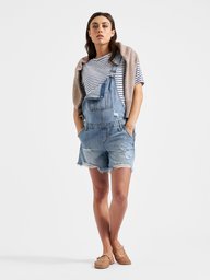 Denim Overalls Shorts
